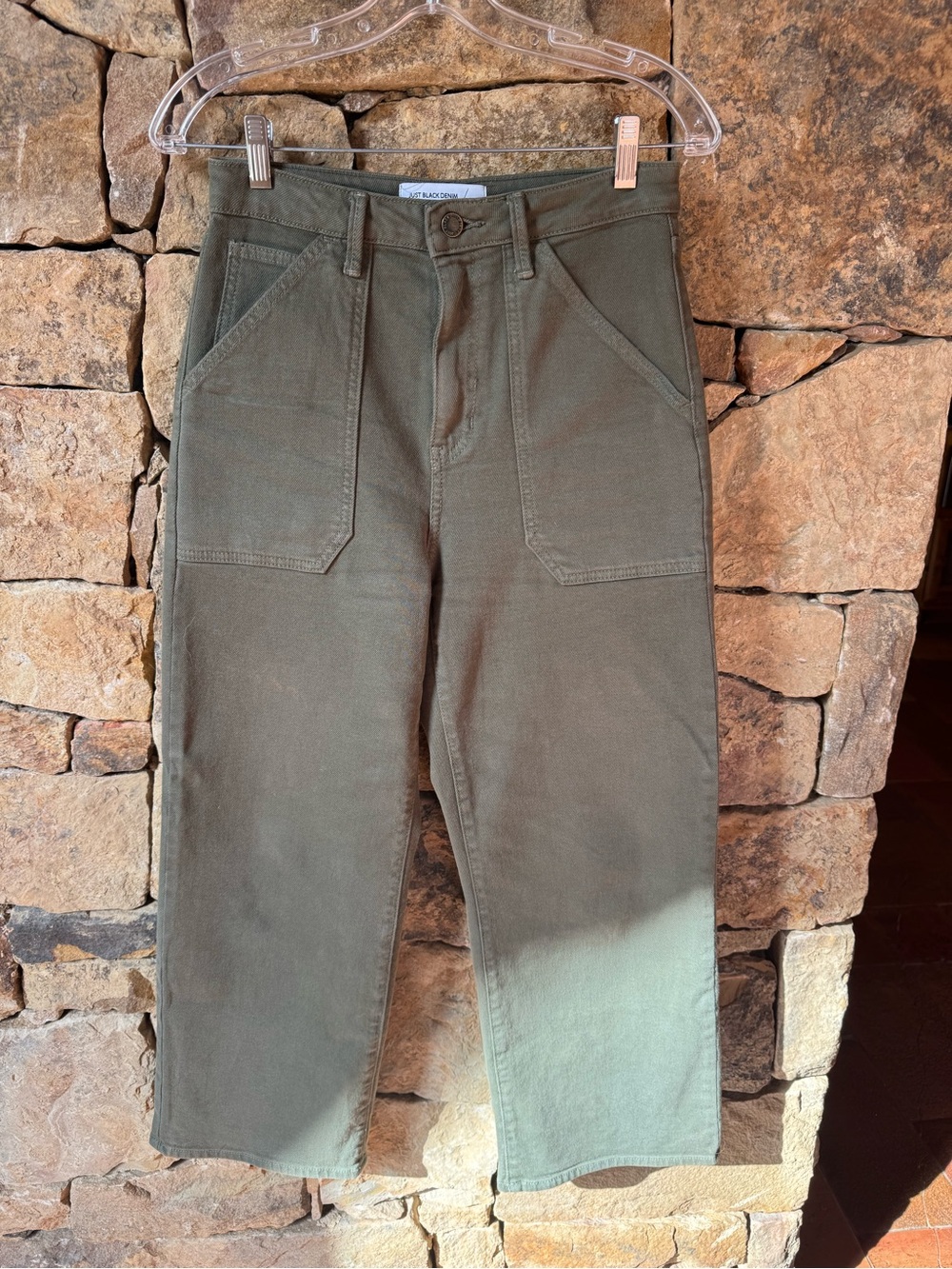 Just Black Denim Olive Green Pants